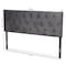 Baxton Studio Felix ModernGrey Velvet Upholstered Headboard-Queen 198-12411-ZORO - alternate 6